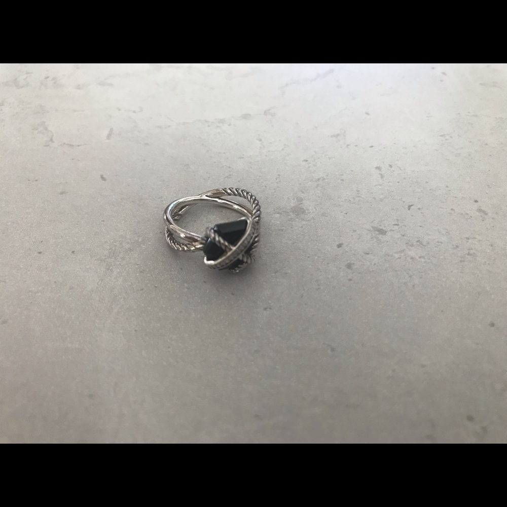 David Yurman Cable Wrap Ring w/Onyx & Diamonds